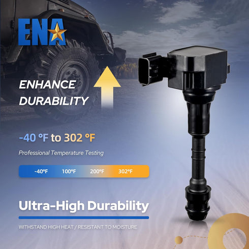 ENA Set of 1 Ignition Coil Pack Compatible with Nissan Infiniti Suzuki I35 QX4 Altima Frontier Maxima Murano NV1500 NV2500 NV3500 Quest 2002-2021 ...