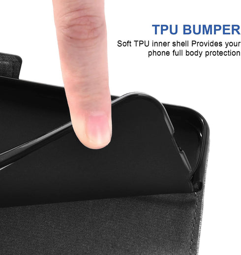 Asuwish Phone Case for T-Mobile Revvl 5G Wallet Cover with Tempered Glass Screen Protector and Wrist Strap Flip Card Holder Slot Stand Cell Tmobil...