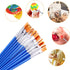DECYOOL 100 Pcs Flat Paint Brushes,Small Brush Bulk for Detail Painting,Nylon Hair Brushes Acrylic Oil Watercolor Fine Art Painting for Kids,Child...