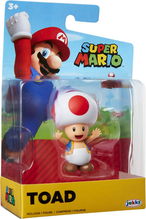 Super Mario Action Figure 2.5 Inch Red Toad Collectible Toy...