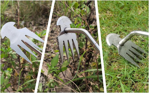 Weed Puller Tool,Upgraded Version Garden Weed Pulling Tools in 2024, 4 Teethes Dual Purpose Manual Weeders Tool , Used for Vegetable Gardening Bac...