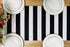Table Runner Black and White Striped Pattern for Anniversary Runner Dinner Party Supplies Birthday Party Wedding Winter New Years Decorations 12x7...