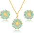 EVEVIC Daisy Flower Necklace Earrings Set for Women 18K Gold Plated Hypoallergenic Jewelry Sets...