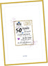 50th Birthday Party Guest Book Poster - Table Centerpiece Decoration Banner for Women or Men Turning 50 years old - Sweet Guest Book Alternative -...