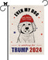 GAGEC Golden Doodle Garden Flag Even My Dog Is Waiting For Trump 2024 Vertical Burlap Double Sided Dog Outdoor Decor Yard Lawn Home Decoration 12....