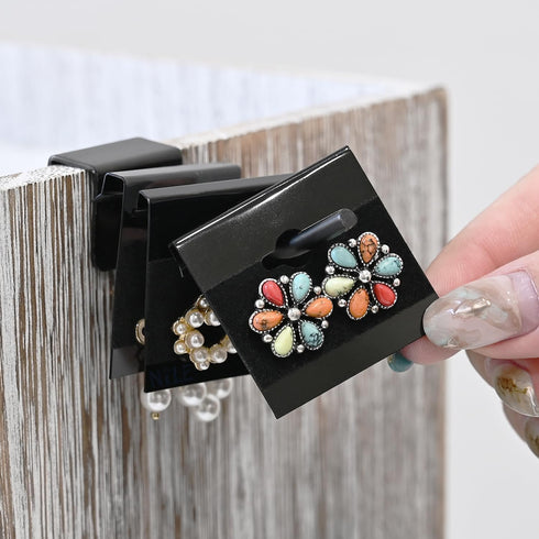 MOOCA 100 pieces of 1.5 x 1.5-inch plain black velvet hanging earring cards serve as earring holders and display cards for ear studs and more. Mad...