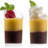 Zappy Elegant Clear Slanted Cylinder Mini Dessert Appetizer Cup 2.5 oz Plastic Tasting/Sample Shot Glasses Parfait Glass/Souffle Jello Tumbler (25...