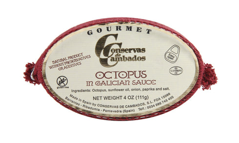 Conservas de Cambados Octopus in Salsa Gallega (4 oz/111 g Tin)...