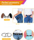 No Buckle Comfortable Elastic Stretch Belts for Womens, Black Elastic Waist Adjustable Invisible Belts for Jeans Pants?2 Sets?...