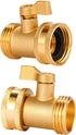 Water Hose Shut Off Valve, Heavy Duty 3/4 Inch Solid Brass Garden Hose Connector...