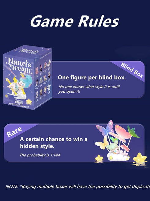 ROBOTIME Action Figure Surprise Nanci Blind Box Popular Toy Collectible Art Toy Exclusive Kawaii Fantastic Creative Gift Room Decor Desktop Cute F...