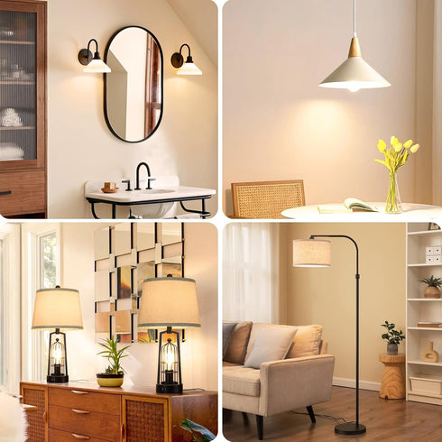 Brightever Vintage LED Edison Bulbs Dimmable 60W Equivalent, 7W 900Lm 2700K Warm White, ST58 Antique Filament Edison Bulbs, E26 Medium Socket, CRI...