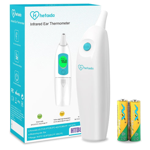 Ear Thermometer for Adults and Kids, Digital Thermometer with Fever Alarm and Instant Accuracy Readings, Infrared Thermometer Gun for Infants, Bab...