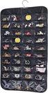 Cemueo Hanging Jewelry Organizer, Double Sided 80 Pocket Jewelry Chain Storage Bag 2 Layer of Fabric Jewelry Organizer Holder for Necklace Bracele...