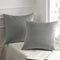 Phantoscope Pack of 2 Velvet Decorative Throw Decorative Pillow Cover Soft Solid Square Cushion Case for Couch Mist Grey 20 x 20 inches 50 x 50 cm...