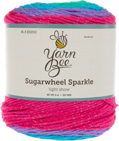 Yarn Bee 4 - Medium Yarn for Crocheting & Knitting – Soft Yarn Skein – 302 Yards of Acrylic,Metallic Polyeste Yarn for Crocheting Blankets, Hats, ...