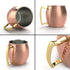 Hammered Moscow Mule Copper Mug Set of 4| Stainless Steel Lining | 16 oz...