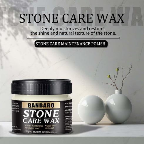 Granite Cleaner and Stone Polish Care Wax 3.5oz Restores Shine and Nourishes Stone Surfaces - Suitable for Granite Countertops and Quartz - Floor ...