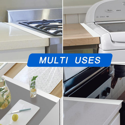 Silicone Stove Counter Gap Cover (2 Pack),Easy Clean Heat Resistant Wide & Long Kitchen Stove Gap Filler,Seals Spills Between Counters, Oven, Stov...
