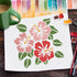 FINGERINSPIRE Hibiscus Flowers Stencil 11.8x11.8 inch Hawaii Flower Stencil Reusable Square Flowers Leaf Plant Washable DIY Stencil Template for P...