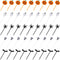100 PCS Halloween Picks Plastic Halloween Party Cupcake Toppers Appetizer Picks...