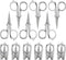 12Pcs Small Folding Scissors Portable Travel Scissors Stainless Steel Cutter Mini Scissors Set for Home Office and Travel Trip Scissors...