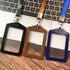 3 Pack Genuine Leather Badge Holders, Vertical ID Card Holders with Double-Side Clear Window, Waterproof Clear Card Holder for Office, Staff, Stud...