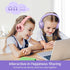 SIMOLIO Wired Headphones for Kids, Girls School Headphone with Microphone & Safe Volume Limiter & Shareport, Foldable Adjustable Over Ear Headsets...