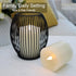 Flameless Candles Battery Operated with Timer, 3D Moving Flame Flickering, Last 600+ Hours Battery Candles, 3" x 4" Ivory Real Wax Electric LED Ca...