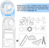 3pcs Multifunctional Geometric Ruler+ 1pc Circle Templates Protractor Plastic Mathematics Drawing Ruler for Student School Office Supplies and Bui...