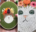 Gigicloud Embroidery Kit for Beginners Adults, Cartoon Animal Pattern Canvas Tote Bag DIY Canvas Bag Cross Stitch Kits Water-Soluble Printing DIY ...