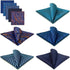 SHLAX&WING 5 Pieces Assorted Mens Silk Pocket Square Handkerchiefs Set Lot 25...