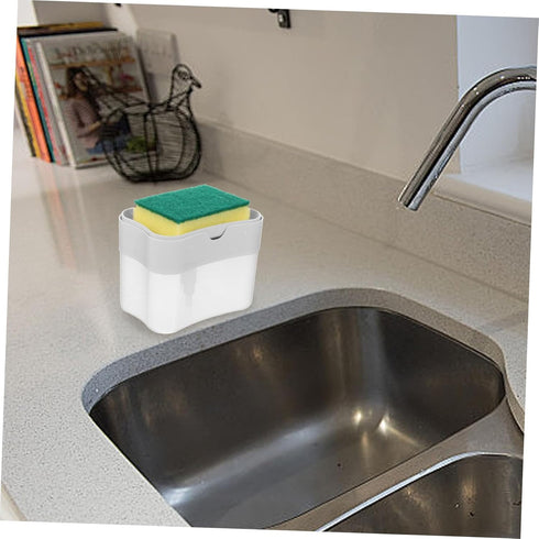 Amosfun 1 Set Soap Dispenser Sponge Kitchen Gadget Soap Pump Dispenser Kitchen Countertop Organizer...