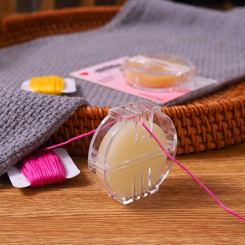 Thread Wax for Sewing, Beeswax Thread Conditioner for Sewing, with Box for Quilting Making Sewing Strengthening Line, Sewing Supplies for Embroide...