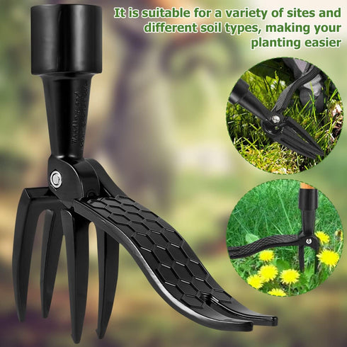 Weed Puller Tool Head Replacement, Weeding Puller Remover Tool Stand Up Heavy Duty for Yard Garden, 4 Claws Steel Head Artifact Uprooting Weeder T...