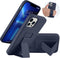 LAUDTEC Silicone Kickstand Case Compatible with iPhone 13 Pro, Vertical and Horizontal Stand Hand Strap Metal Kickstand Cover, Flexible Soft Liqui...