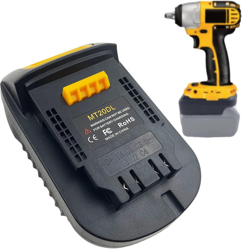 MT20DL Battery Adapter for DeWalt 20V Cordless Power Multitool,Convert for Makita 18V Li-ion Battery BL1430 BL1860 BL1815 to for DeWalt 18V/20V DC...