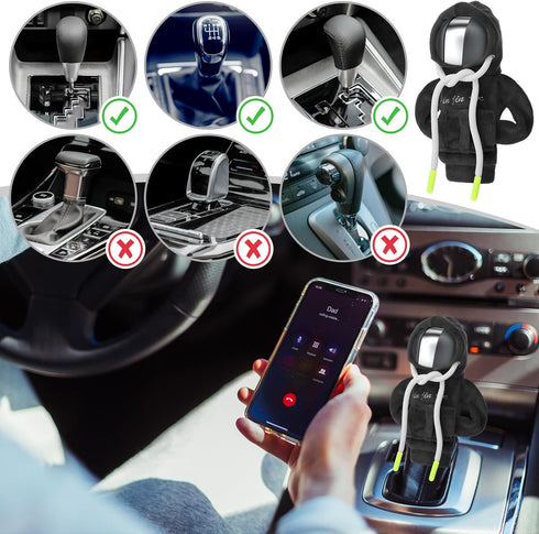 2Pcs Gear Shift Cover Universal Gear Shift Knob Cover Funny Shift Knob Hoodie Car Decorations Interior for Men Womens...