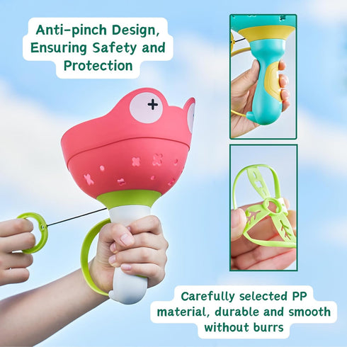 2-Pack Flying Disc Launcher Toy for Kids - Fun Outdoor Toys with 12 Discs, Backyard & Spring Outdoor Games, Fun & Safe Yard Toys for Children's Ac...