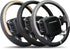 COFIT Breathable Steering Wheel Cover Microfiber Leather with Center Mark Design Large Size 15 1/2-16 Inch Black...