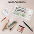 Glacier Pencil Case,Large Capacity Plastic Pencil Case Organizer Translucent Multi Functional Automatic Push Buttons Pencil Box Sketching Storage ...