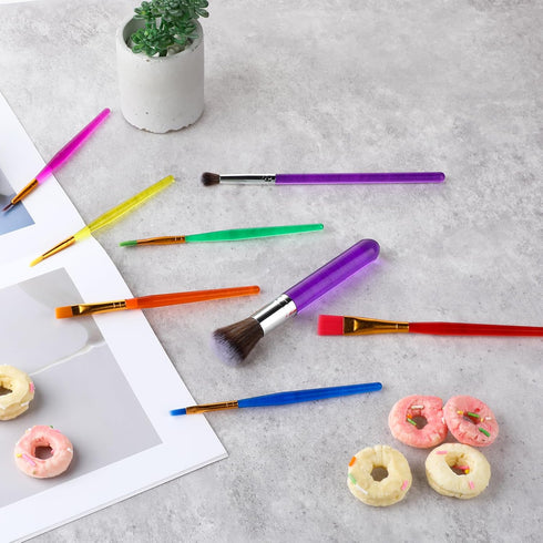 8 Pieces Cake Decorating Brushes Tools Set Cake Baking Brush Food Paint Brush Fondant Gum Paste Sugar Cookie Decorating Tools Kit for DIY Cake Sug...