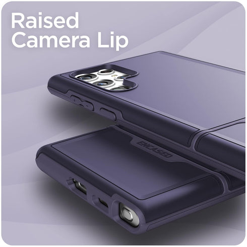 ENCASED Protective Hybrid Case for Samsung Galaxy S22 Ultra (Rebel Series) - Purple...