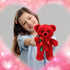 Plush Stuffed Animal Bear with Rose Funny Cute Stuffed Animal Plush Christmas Valentine's Day Gifts for Kids Toddler Girlfriend Mother's Day,11.8 ...