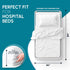 White Classic Fitted Hospital Bed Sheets, Cotton Fitted Sheet with 200 Thread Count, Soft Standard Sheets for Hospital Bed Size: 36" x 80" x 9"...