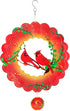 Red Sparrow 3D Wind Spinners 12inch Metal Garden Sculpture, Hanging Wind Spinner Kinetic Yard Art Decorations Gifts for Women Men Indoor Outdoor G...