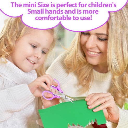 4Pcs Small Sewing Scissors Stainless Steel Detail Craft Scissors Set with Cap Portable Scissors for Paper Cutting Sewing Crafting Quilting...