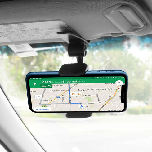 Sun Visor Phone Mount, Car Phone Holder for Car, Cradle Clip Compatible to Apple iPhones, Samsung Galaxy, Motorola Moto, Google Pixel Smartphones...