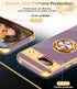 LeYi for Google Pixel 8A Phone Case: with 360° Rotatable Ring Holder Magnetic Kickstand, Plating Rose Gold Edge Protective Google Pixel 8A Case, P...