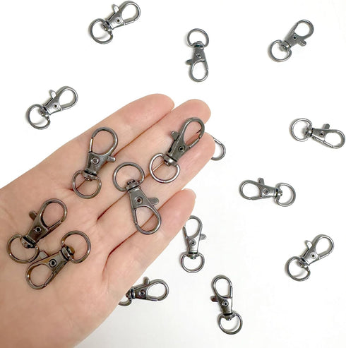 50PCS Metal Lobster Claw Clasp with Key Rings, 25PCS Keychains Clips Hooks and 25PCS Key Chain Rings, Keychain Accessories, Keychain Rings Making ...